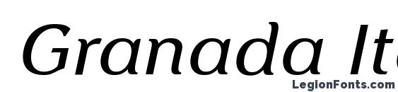 шрифт Granada Italic, бесплатный шрифт Granada Italic, предварительный просмотр шрифта Granada Italic