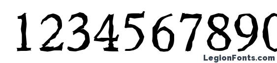 GranadaAntique Regular Font, Number Fonts
