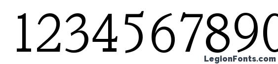 GranadaSerial Xlight Regular Font, Number Fonts