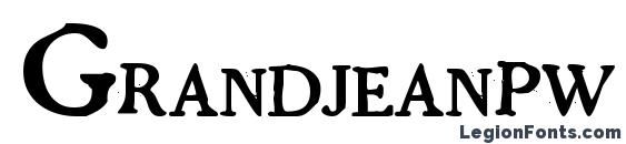 шрифт Grandjeanpw, бесплатный шрифт Grandjeanpw, предварительный просмотр шрифта Grandjeanpw