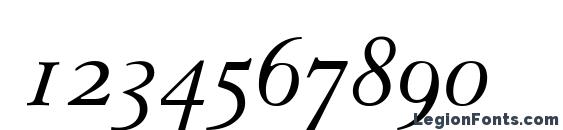 Granjon Italic Old Style Figures Font, Number Fonts
