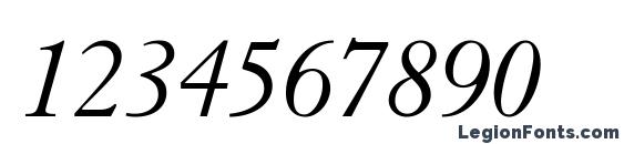 Granjon LT Italic Font, Number Fonts