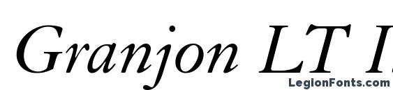 шрифт Granjon LT Italic, бесплатный шрифт Granjon LT Italic, предварительный просмотр шрифта Granjon LT Italic