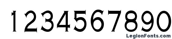 GraverplateNarrow Regular Font, Number Fonts