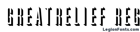 GreatRelief Regular Font, All Fonts