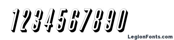 GreatShadow Italic Font, Number Fonts