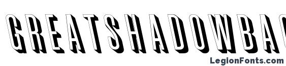 GreatShadowBackslant Regular font, free GreatShadowBackslant Regular font, preview GreatShadowBackslant Regular font