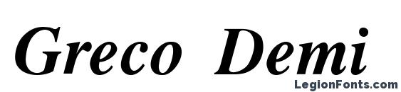 Шрифт Greco Demi SSi Demi Bold Italic