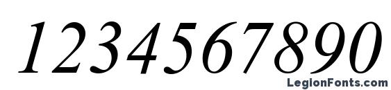 Greco Recut SSi Italic Font, Number Fonts