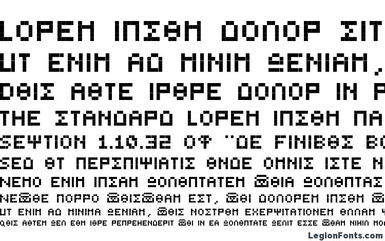 specimens GreekBearTinyE font, sample GreekBearTinyE font, an example of writing GreekBearTinyE font, review GreekBearTinyE font, preview GreekBearTinyE font, GreekBearTinyE font