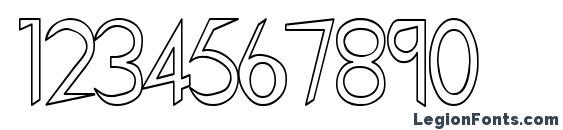 Gregorian Hollow Normal Font, Number Fonts