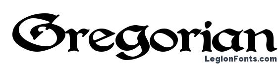 шрифт Gregorian, бесплатный шрифт Gregorian, предварительный просмотр шрифта Gregorian