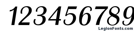 Grenoble Serial RegularItalic DB Font, Number Fonts