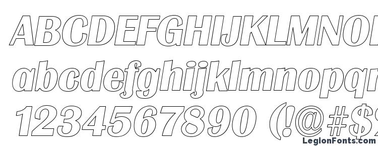 глифы шрифта GrenobleOutline Italic, символы шрифта GrenobleOutline Italic, символьная карта шрифта GrenobleOutline Italic, предварительный просмотр шрифта GrenobleOutline Italic, алфавит шрифта GrenobleOutline Italic, шрифт GrenobleOutline Italic