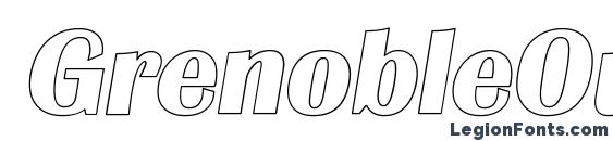 GrenobleOutline Italic font, free GrenobleOutline Italic font, preview GrenobleOutline Italic font