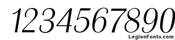 GrenobleSerial Xlight Italic Font, Number Fonts