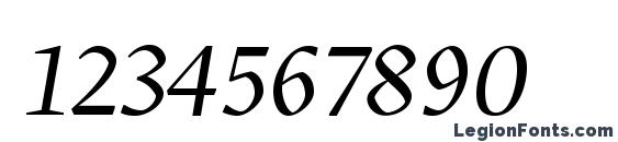 GretaDisplayPro LightItalic Font, Number Fonts