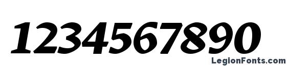 GretaTextPro BoldItalic Font, Number Fonts