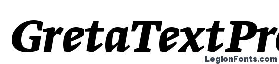 шрифт GretaTextPro BoldItalic, бесплатный шрифт GretaTextPro BoldItalic, предварительный просмотр шрифта GretaTextPro BoldItalic