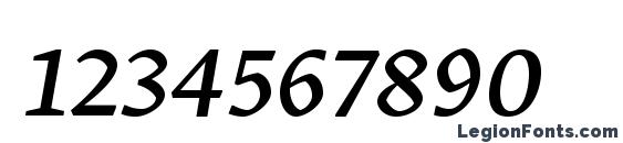 GretaTextPro Italic Font, Number Fonts