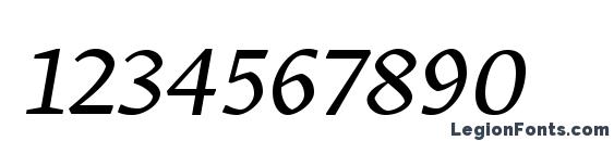 GretaTextPro LightItalic Font, Number Fonts