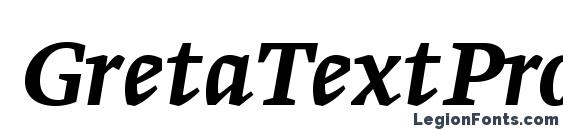 GretaTextPro MediumItalic Font