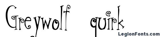 Greywolf quirk font, free Greywolf quirk font, preview Greywolf quirk font