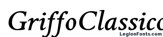 GriffoClassico BoldItalic font, free GriffoClassico BoldItalic font, preview GriffoClassico BoldItalic font