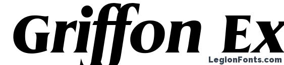 шрифт Griffon Extrabold Italic, бесплатный шрифт Griffon Extrabold Italic, предварительный просмотр шрифта Griffon Extrabold Italic