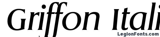 Griffon Italic font, free Griffon Italic font, preview Griffon Italic font