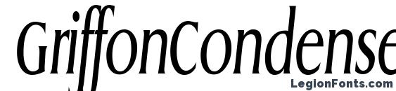 шрифт GriffonCondensed Italic, бесплатный шрифт GriffonCondensed Italic, предварительный просмотр шрифта GriffonCondensed Italic