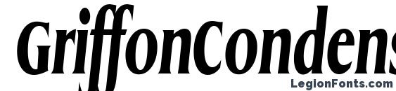 GriffonCondensedXtrabold Italic Font