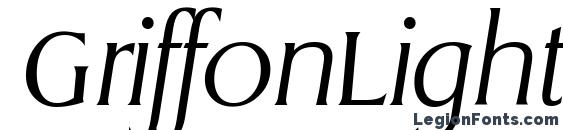 GriffonLight Italic font, free GriffonLight Italic font, preview GriffonLight Italic font