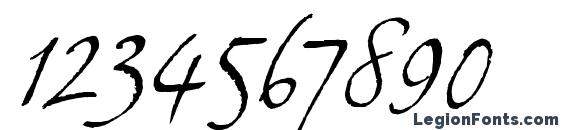 Grimshaw Hand ITC TT Font, Number Fonts