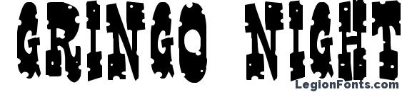 Gringo Nights font, free Gringo Nights font, preview Gringo Nights font