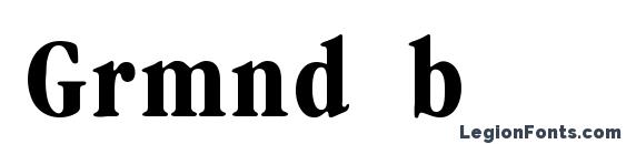 шрифт Grmnd b, бесплатный шрифт Grmnd b, предварительный просмотр шрифта Grmnd b