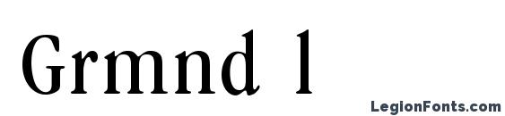 шрифт Grmnd l, бесплатный шрифт Grmnd l, предварительный просмотр шрифта Grmnd l