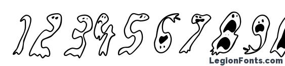 GroovyGhosties Regular Font, Number Fonts