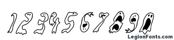 GroovyGhosties Font, Number Fonts