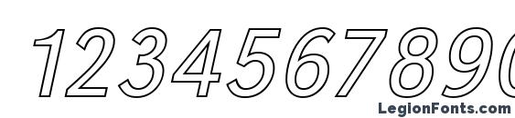 GroteskOu Light Italic Font, Number Fonts