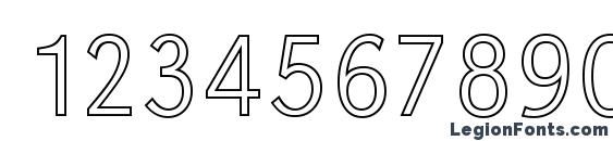 GroteskOu Xlight Regular Font, Number Fonts