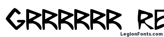 шрифт Grrrrrr Regular, бесплатный шрифт Grrrrrr Regular, предварительный просмотр шрифта Grrrrrr Regular