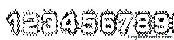 Grunge Puddles Font, Number Fonts