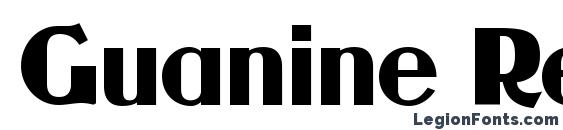 Guanine Regular font, free Guanine Regular font, preview Guanine Regular font