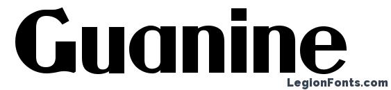Guanine font, free Guanine font, preview Guanine font