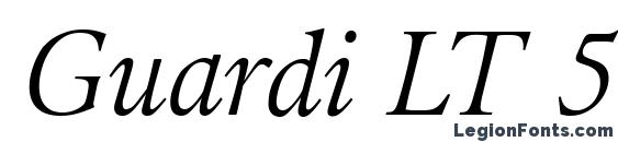 Шрифт Guardi LT 56 Italic, TTF шрифты