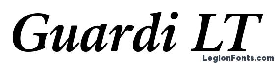 Шрифт Guardi LT 76 Bold Italic