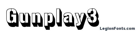 шрифт Gunplay3, бесплатный шрифт Gunplay3, предварительный просмотр шрифта Gunplay3