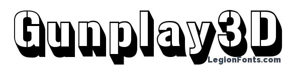 шрифт Gunplay3D Regular, бесплатный шрифт Gunplay3D Regular, предварительный просмотр шрифта Gunplay3D Regular