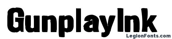 шрифт GunplayInk, бесплатный шрифт GunplayInk, предварительный просмотр шрифта GunplayInk